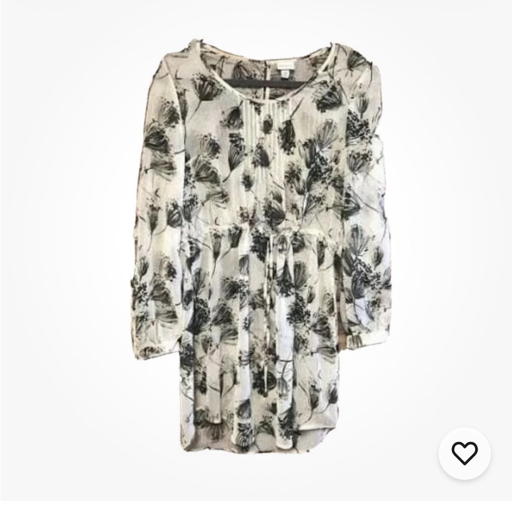 Merona Floral swimsuit cover-up top size XXL cream black kaftan